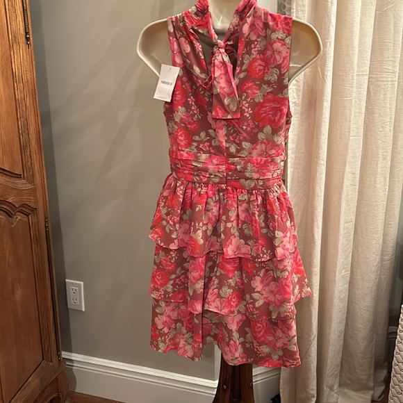 Forever 21 Floral Print Tiered Mini Dress - Picture 2 of 8